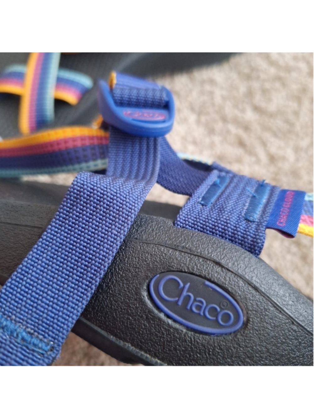 Chaco Sandals Womens 10W Tetra Sunset Wide Width Hiking Outdoors Chacos Cloud - Picture 3 of 10